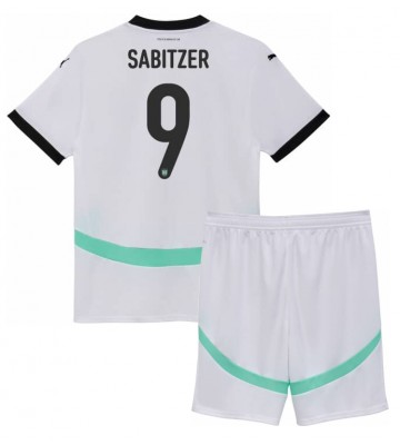 Austria Marcel Sabitzer #9 Segunda Equipación Niños Eurocopa 2024 Manga Corta (+ Pantalones cortos)